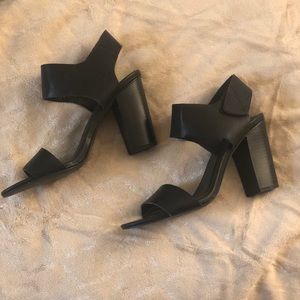 Black block heels